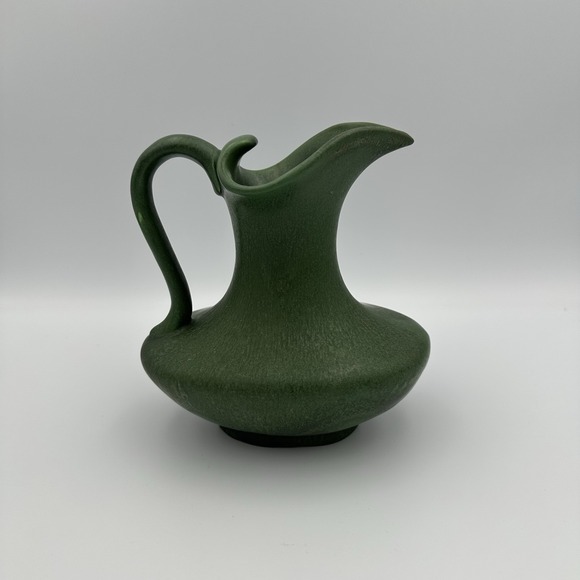 HAMPSHIRE Pottery Arts & Crafts Style 6" Pitcher Smooth Matte Green Glaze - Picture 5 of 16